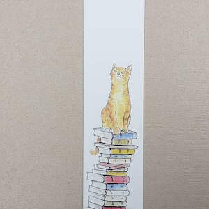 Cats on Books Bookmark, Tabby, Black, Black and White, Ginger and White, Ginger, White, Tabby and White Ginger