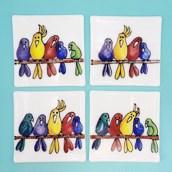 Fused Glass Tiles - Etsy