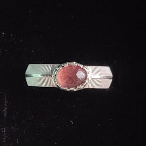 Handmade Pink Tourmaline Ring: Sterling Silver Gemstone Ring, Size 6.5