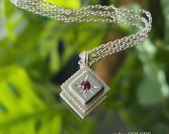 Shooting Star Ruby Pendant Necklace - Etsy