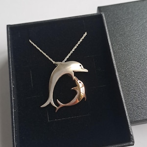 Handgemachte Sterling Silber Mutter und Kind Halskette