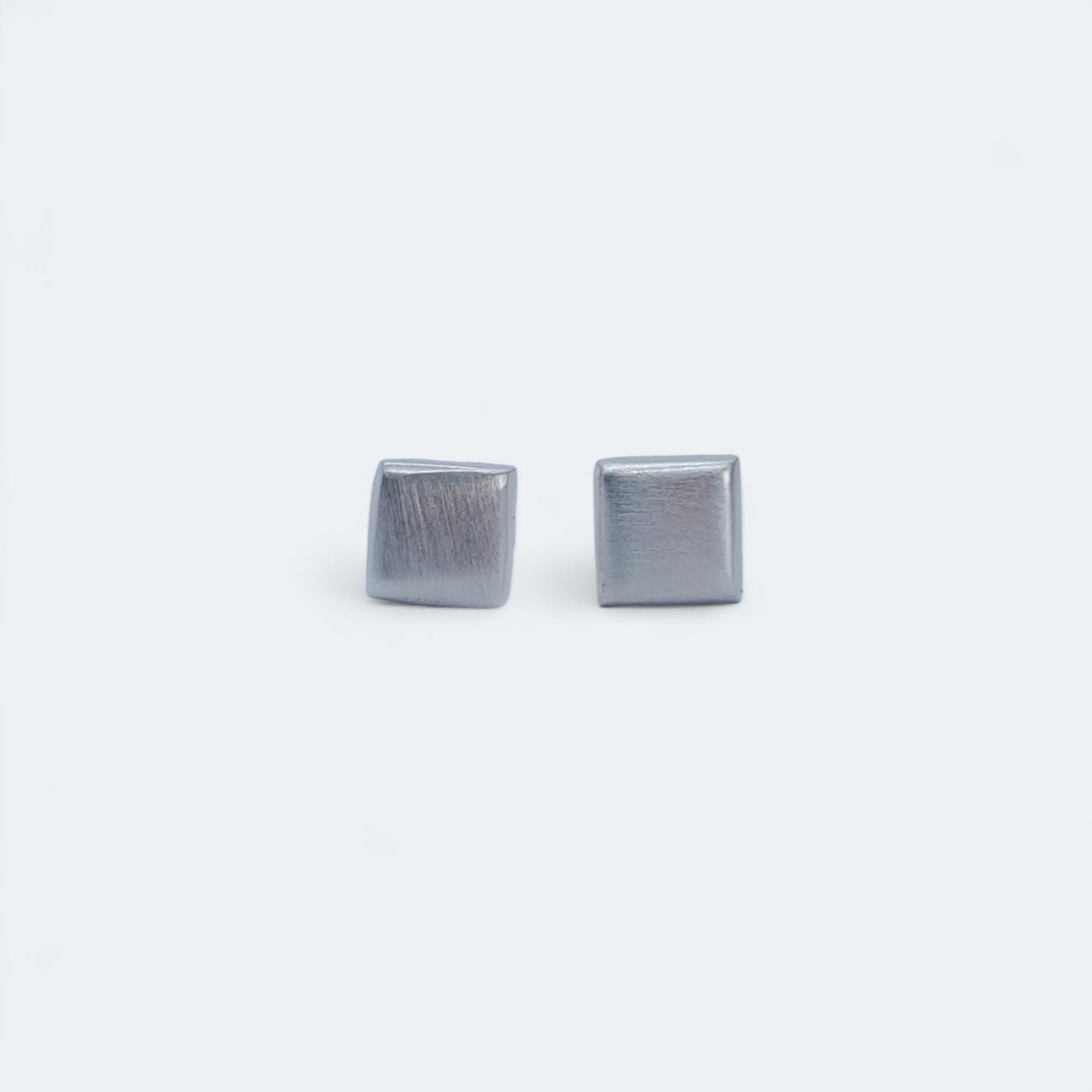 Silverly Orecchini A Bottone Quadrati In Argento 925, Piatti E Lisci, Minimal, Per Donna E Uomo - 3
