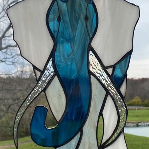 Stained Glass Elephant suncatcher