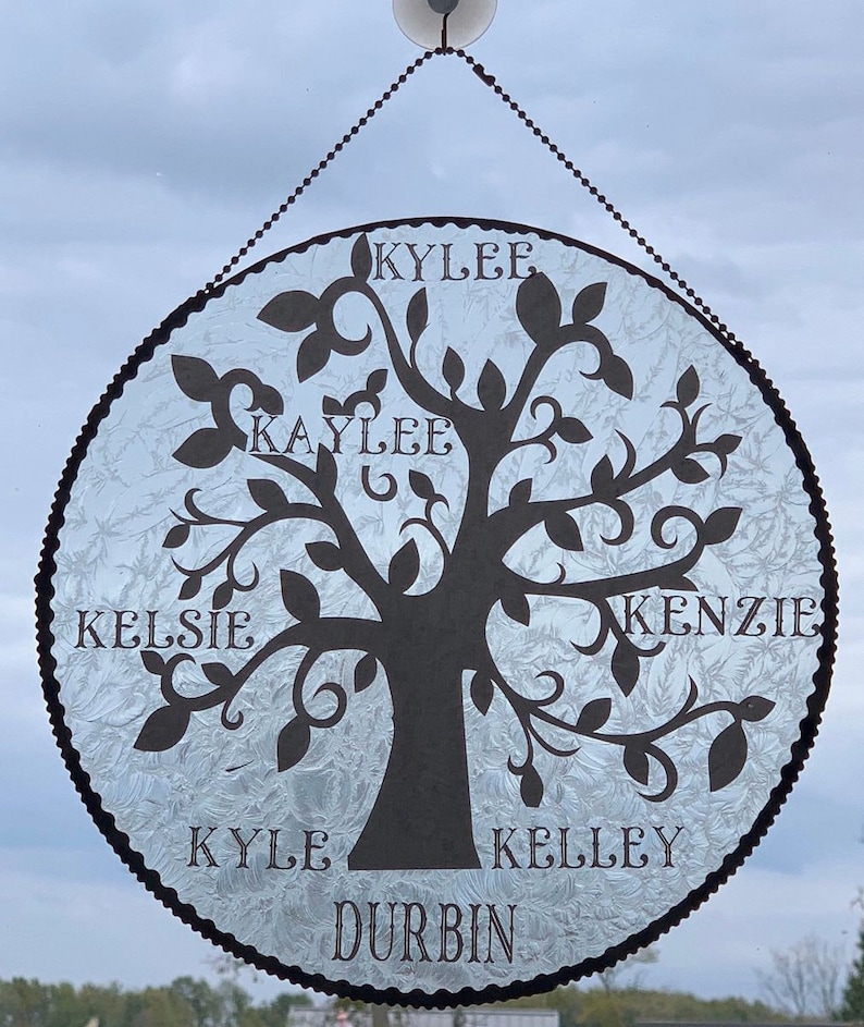 Stained Glass Family Tree Etsy