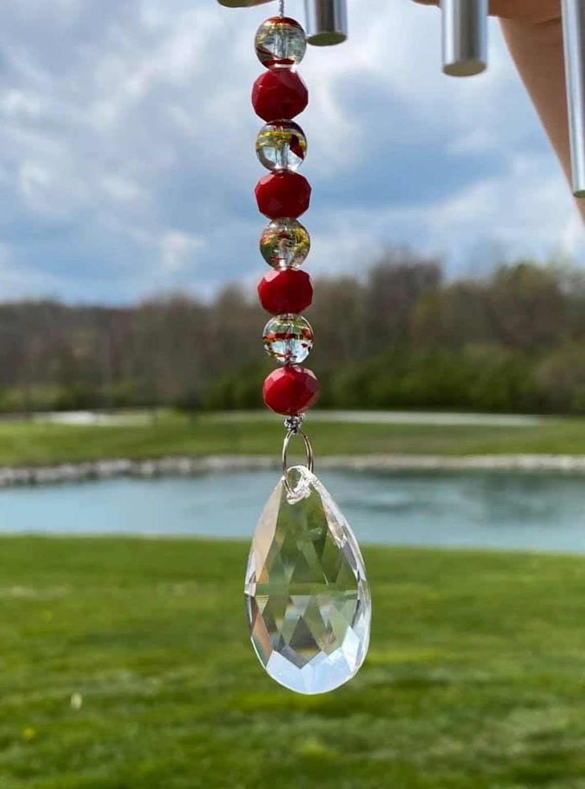 Cardinal Double Strand Wind Chime