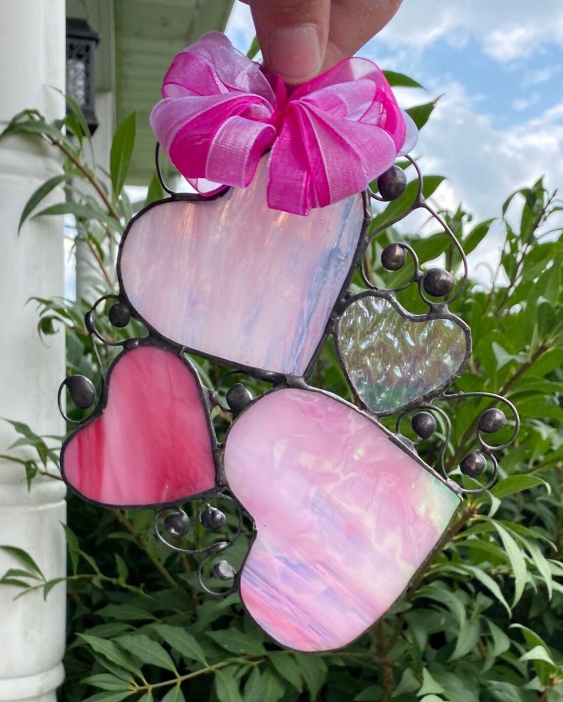 Heart Stained Glass Suncatcher Etsy