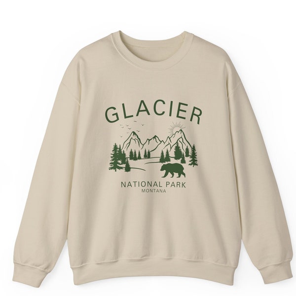 Glacier National Park Sweatshirt, Mountains and Nature Montana Unisex Crewneck Sweatshirt, Glacier Gift