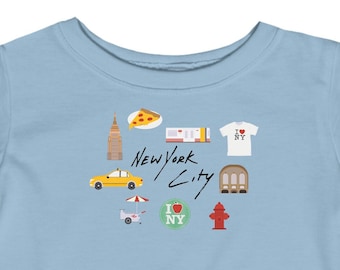New York City Toddler's Fine Jersey Tee, NYC T Shirt for Toddler, Toddler Clothes, New York City Travel, New York City Kids Shirt