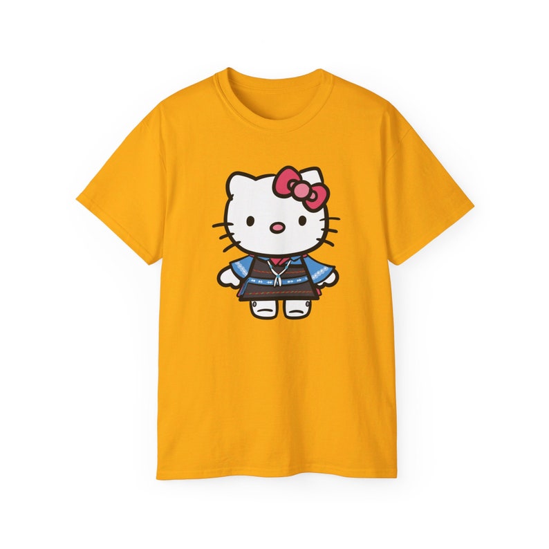 Camiseta para niños de Pueblo Kitty de Native Etsy, diseño de Pueblo Kitty, regalo para amantes de los gatos del suroeste, camiseta para adultos, linda camiseta de gatito imagen 7