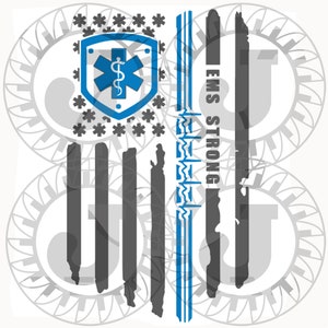 American EMS STRONG & Paramedic Montage SVG digital files