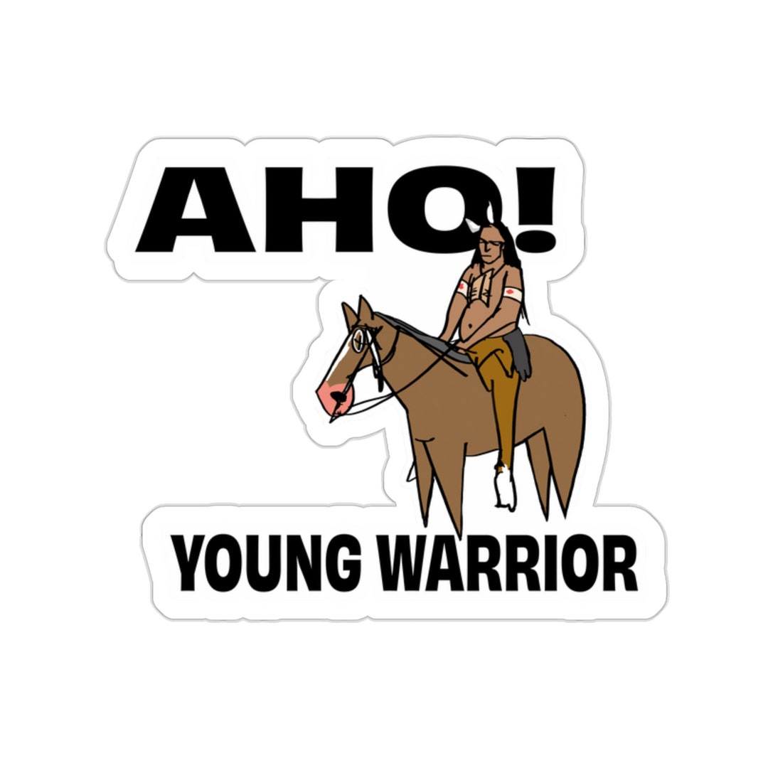 Indigenous Native American Aho Young Warrior Indoor/outdoor Sticker Etsy