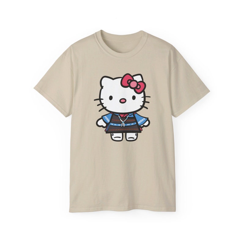 Camiseta para niños de Pueblo Kitty de Native Etsy, diseño de Pueblo Kitty, regalo para amantes de los gatos del suroeste, camiseta para adultos, linda camiseta de gatito imagen 6