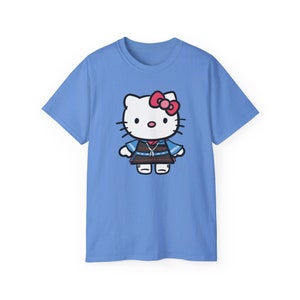 Camiseta para niños de Pueblo Kitty de Native Etsy, diseño de Pueblo Kitty, regalo para amantes de los gatos del suroeste, camiseta para adultos, linda camiseta de gatito imagen 9