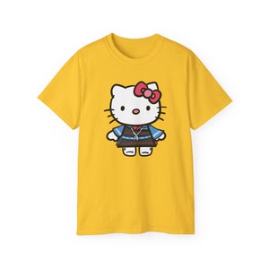 Camiseta para niños de Pueblo Kitty de Native Etsy, diseño de Pueblo Kitty, regalo para amantes de los gatos del suroeste, camiseta para adultos, linda camiseta de gatito imagen 8