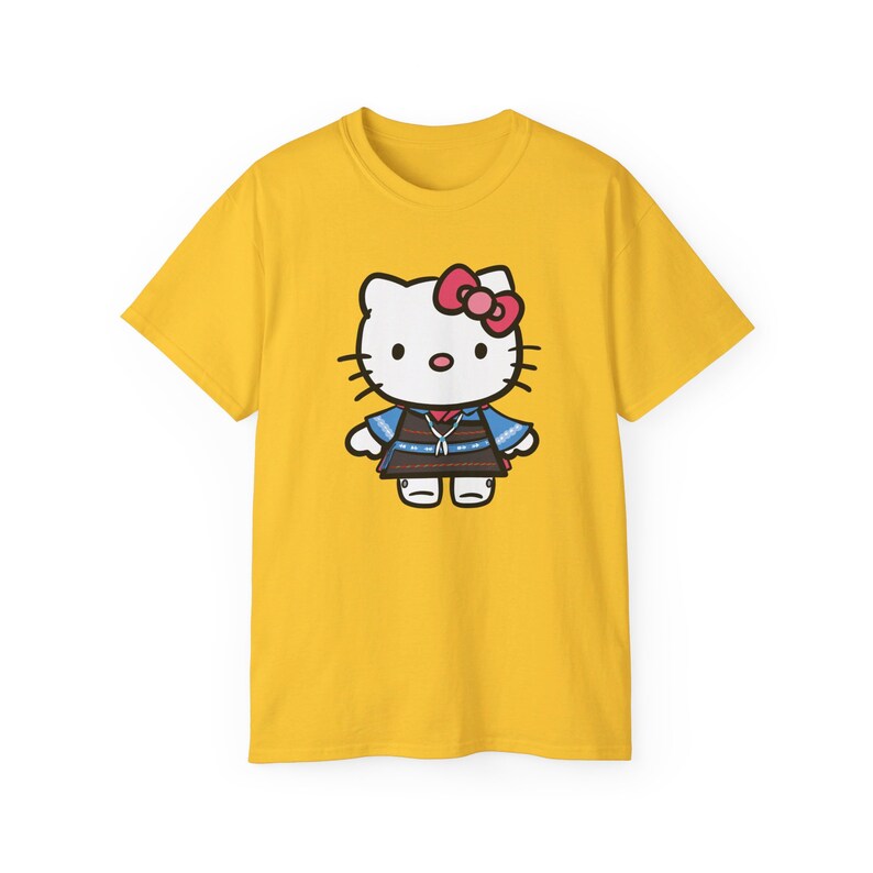 Camiseta para niños de Pueblo Kitty de Native Etsy, diseño de Pueblo Kitty, regalo para amantes de los gatos del suroeste, camiseta para adultos, linda camiseta de gatito imagen 8
