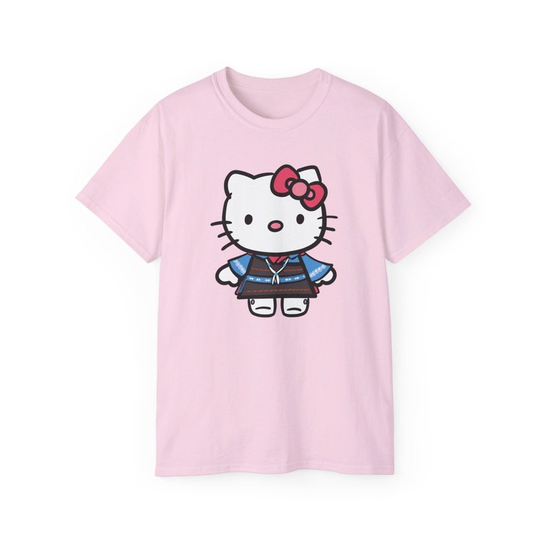 Camiseta para niños de Pueblo Kitty de Native Etsy, diseño de Pueblo Kitty, regalo para amantes de los gatos del suroeste, camiseta para adultos, linda camiseta de gatito imagen 1