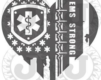 EMS /ICU Strong Heart SVG digitaal bestand