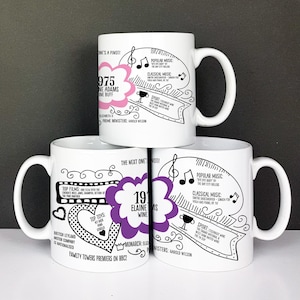 50. Geburtstag Becher Geschenk, Personalisierte geboren in 1975 Becher