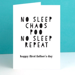 Hilarische eerste vaderdagkaart, grappige kaart voor vader, baby's eerste vaderdag, VK-verkoper
