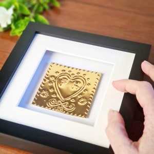 50th Wedding Anniversary Gift Gold Heart, personalised 50th wedding anniversary present