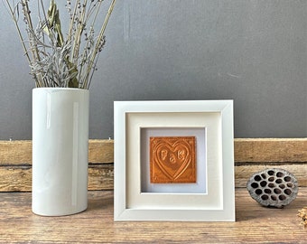 Personalised 7th Wedding Anniversary Copper Heart Gift, Handmade in the UK