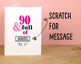 90th Birthday Card Card for Grandpa 90th Birthday Birthday Card Card for Grandad Gift Card For Nan Modern Card Greetings Card Birthday Card