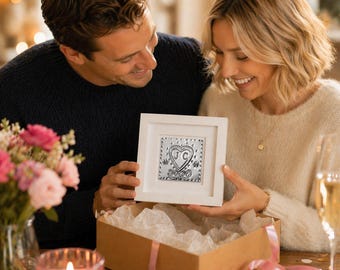 Personalized Tin Anniversary Heart, 10th Wedding Gift, Embossed Foil Artwork