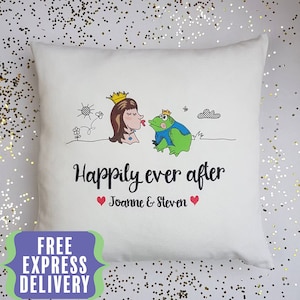 FairyTale Cushion engagement gift for couple, cute cushion gift, funny cushion gift for couple