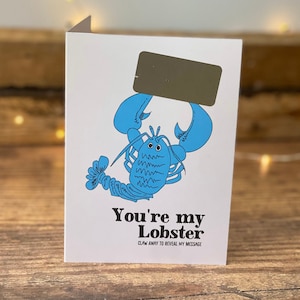 Found My Lobster Card / I Love You Card / card for boyfriend / funny boyfriend card / valentines card / funny husband card/ Valentines