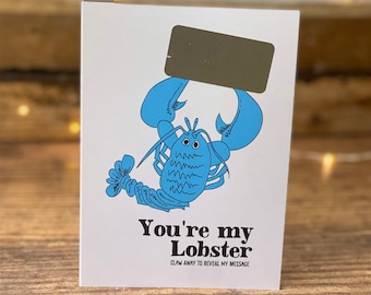 Found My Lobster Card / I Love You Card / card for boyfriend / funny boyfriend card / valentines card / funny husband card/ Valentines