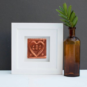 Personalised 7th Wedding Anniversary Copper Heart Gift, Handmade in the UK image 7