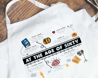 Personalised Inspirational quotes 60th birthday gift cooking apron, Cute apron with funny facts, You are amazing, Aprons for women