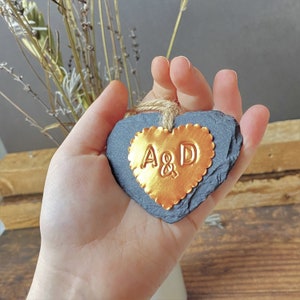 Personalised Handmade Copper Heart Anniversary Gift, 7th wedding anniversary gift image 3