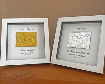 Personalised Graduation Gift, Framed Graduation Handmade Memento