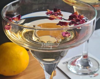 Engraved Margarita Glass : Personalized 70th birthday gift