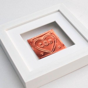 Personalised 7th Wedding Anniversary Copper Heart Gift, Handmade in the UK image 8