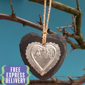 Personalised silver heart gift