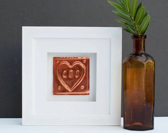 Pretty Copper Anniversary Gift, Personalised 7th wedding anniversary gift