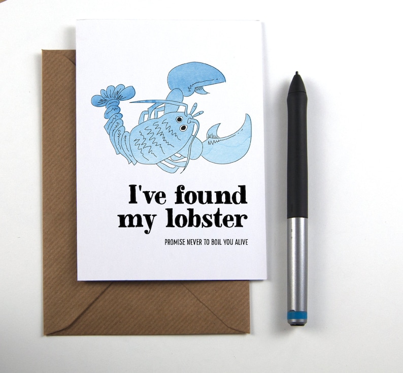 Lobster Card Etsy UK
