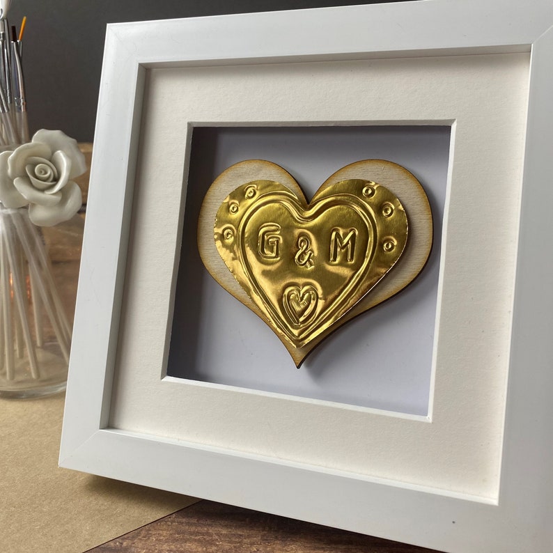 Golden anniversary heart