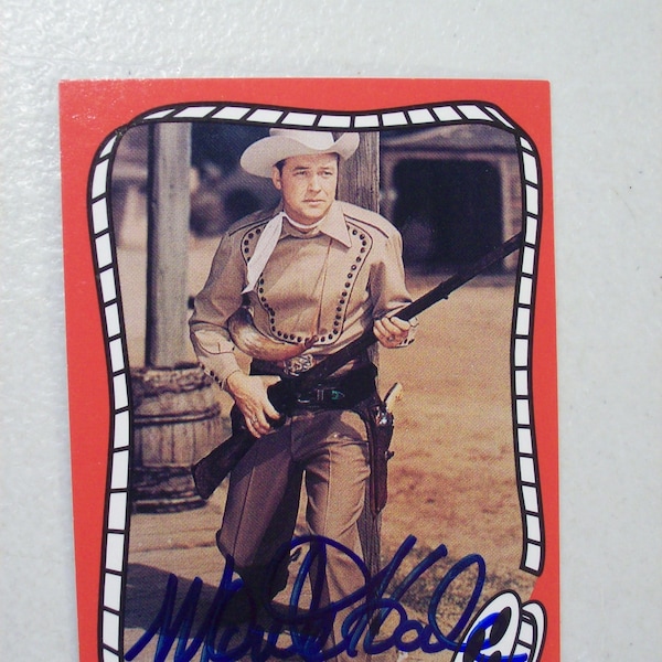 Vintage Riders of the Silver Screen Singing Cowboy Monte Hale Autographed Western Movie Trading Card, No. 104