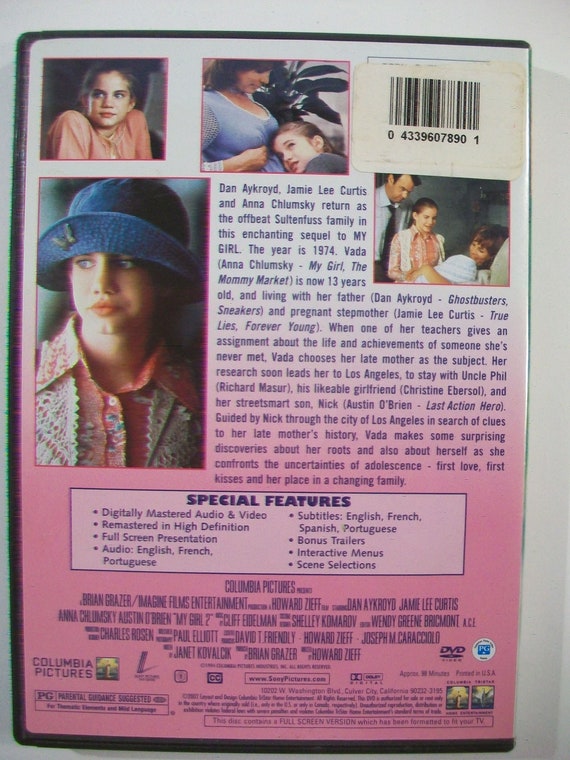 My Girl 2 DVD Dan Aykroyd Anna Chlumsky 1994 Etsy