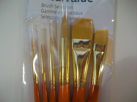 Synthetic-Golden Taklon Set of 6 brushes - Princeton Brush Company
