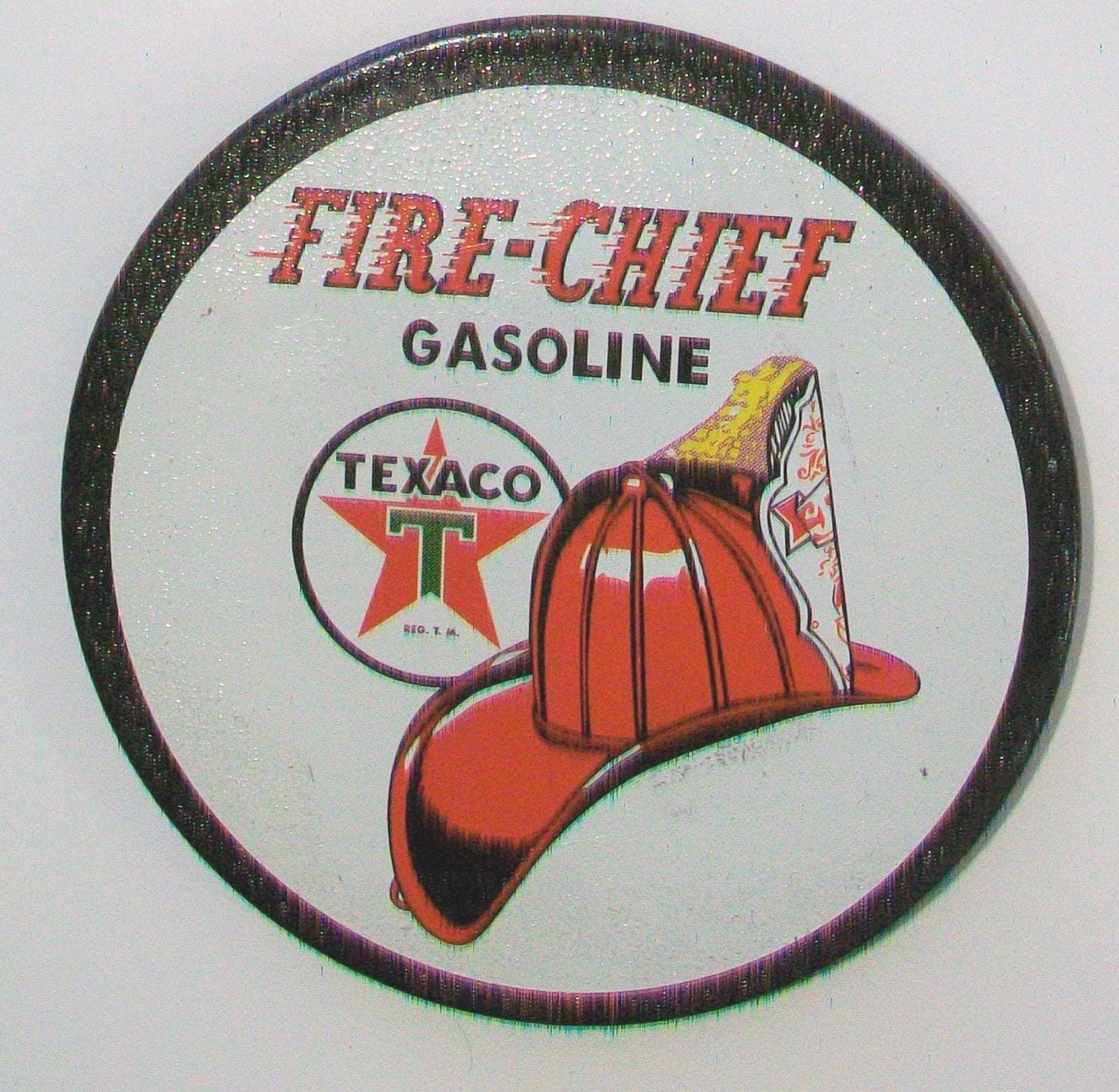 ビンテージ TEXACO FIRE-CHIEF ダストボックス ゴミ箱 Texaco Fire Chief Trash Can SS Top Very Nice 29
