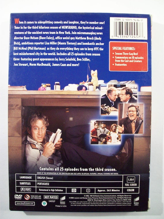 News Radio Complete Season 3 DVD, 1990's, Dave Foley, Phil Hartman