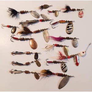 build your own ocean fishing lures Making Kit, 231pcs DIY Inline Spinner Bait Making Kit Colorado Spinner Blade Fishing Spoon Rig Treble Hooks Plier Make Fishing Smoked Fish 13 Fishing TrickShop Reel It comes with Ocean’s Hook Size - Pack Quantity:#1 - 8 pack