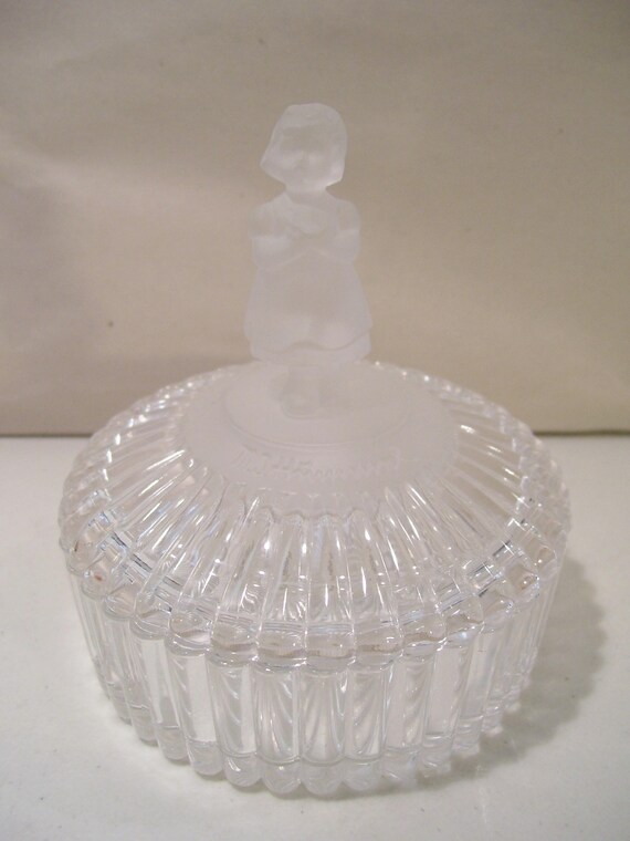 Vintage Avon Hummel Lead Crystal Covered Candy Dish Trinket Etsy