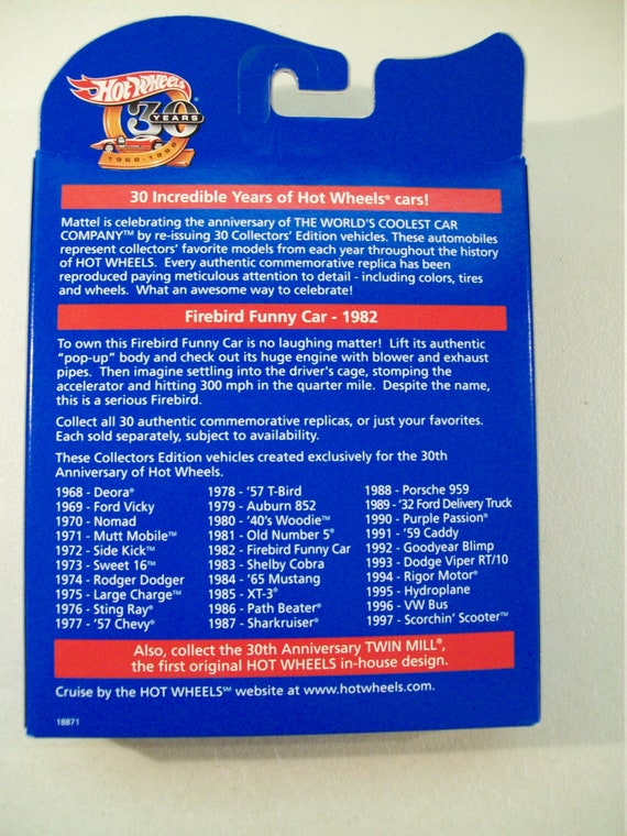 Hot Wheels Limited Edition 30th Anniversary Collectors Favorites 1971 Mutt Mobile
