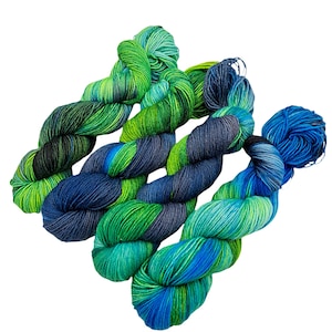 SockYarn, handdyed  75 Wool, 25 Polyamid 100g 3.5 oz. Nr.417