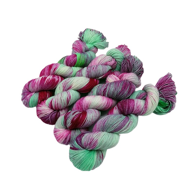 SockYarn, handdyed 75 Wool, 25 Polyamid 100g 3.5 oz. Nr.149 image 1